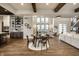 Open concept view showcasing the kitchen, dining area, and living area at 4292 Alderborough Way, Zionsville, IN 46077