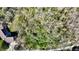 Aerial view of home surrounded by lush trees, with a backyard featuring a deck and patio furniture at 5528 State Road 144, Greenwood, IN 46143
