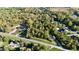 Wide aerial view showcasing a home in a well-developed area with many mature trees and greenery at 5528 State Road 144, Greenwood, IN 46143