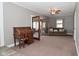 Inviting living room features beautiful floors and a ceiling fan at 5693 W Walnut St, Greenwood, IN 46142