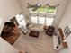 Living area features a fireplace, lots of natural light, and convenient access to the kitchen at 6075 Bristlecone Dr, Fishers, IN 46038