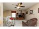 Cozy loft area with a ceiling fan, comfortable seating, and ample natural light at 6075 Bristlecone Dr, Fishers, IN 46038