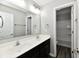 This bathroom has double sinks and a shower/bath combo at 8163 Dewberry Ln, Pendleton, IN 46064