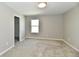 This bedroom features neutral walls, carpet and a closet at 8163 Dewberry Ln, Pendleton, IN 46064
