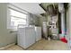 Basement laundry area with washer, dryer, and utilities at 819 E Mills Ave, Indianapolis, IN 46227