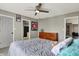 Bedroom with sports memorabilia and gray walls at 8191 S Bayview Ct, Trafalgar, IN 46181