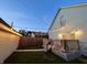 Charming backyard with deck and cafe string lights at 926 Olive St, Indianapolis, IN 46203