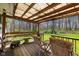 Back porch with seating and backyard view at 9570 S 300 W, Columbus, IN 47201