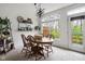 Cozy dining area featuring a wooden table, natural light from a large window, and stylish decor at 1032 Grovewood Dr # 0, Beech Grove, IN 46107