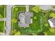 Aerial view of a home with a gray roof, lush green lawn, and well-maintained landscaping at 10794 Pine Needle Ct, Fishers, IN 46037
