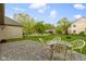 Backyard with outdoor seating, stamped concrete, and green grass at 10794 Pine Needle Ct, Fishers, IN 46037