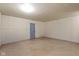 Unfinished basement with concrete walls, door, carpet and ceiling at 10794 Pine Needle Ct, Fishers, IN 46037