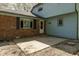 Cozy back patio featuring both brick and siding on this two-story home at 10912 N County Road 950 E, Brownsburg, IN 46112