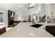 Spacious kitchen and living area, with quartz countertop, fireplace, and an open design at 12011 Glen Cove Dr, Indianapolis, IN 46236