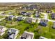 Scenic aerial shot showcases a neighborhood with well-maintained lawns, cul-de-sacs, and various home designs at 16016 Viking Lair Rd, Westfield, IN 46074