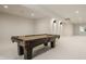 Finished basement featuring a pool table, speakers, recessed lighting, and neutral carpet at 16016 Viking Lair Rd, Westfield, IN 46074