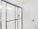 Elegant walk-in shower with sleek glass doors and chrome fixtures at 19602 Atwater Ave, Sheridan, IN 46069