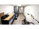 Finished basement featuring a modern washer/dryer and workbench at 21 Osage Ct, Columbus, IN 47201