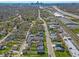 Aerial view of a neighborhood and cityscape, showcasing the community's location at 2325 E Brookside Ave, Indianapolis, IN 46218