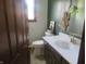 Cozy powder room with modern fixtures and stylish decorations at 2427 Cedar Bend Dr, Anderson, IN 46011
