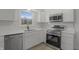 A lovely kitchen with stainless appliances, white cabinets, and tile backsplash at 2526 David Dr, Westfield, IN 46074