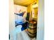Unique bathroom with a barrel sink, quirky shower curtain, and rustic decor at 256 Riverwood Dr, Noblesville, IN 46062