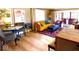 Bright living space with wooden floors, a yellow sofa, and access to the outdoor area at 256 Riverwood Dr, Noblesville, IN 46062