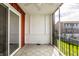 Balcony with railing and screened wall overlooking exterior at 3127 E 52Nd St # C, Indianapolis, IN 46205