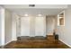Bright room with hardwood floors and storage closets, offers a clean and versatile living area at 3127 E 52Nd St # C, Indianapolis, IN 46205