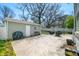 Backyard with detached garage and patio area at 3515 Guilford Ave, Indianapolis, IN 46205