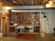 Basement workshop with tools and work surface at 4166 Cobblestone Way, Greenwood, IN 46143