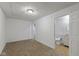 Basement featuring white walls, carpet flooring, and an attached bathroom with vanity at 5307 S State Road 135, Morgantown, IN 46160
