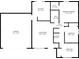 A detailed floor plan showing the layout of the house with dimensions of each room at 5855 La Fleur Ct, Indianapolis, IN 46237