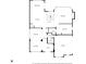 Floor plan displaying layout of the first floor including kitchen, living and dining areas at 6044 Shallow Crk Ln, Indianapolis, IN 46237