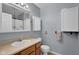 Cozy bathroom featuring white cabinets and neutral wall color at 685 N Buffalo Hill Rd, Martinsville, IN 46151