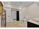 Bathroom featuring a toilet, shower with curtain, and a modern single sink vanity at 685 N Buffalo Hill Rd, Martinsville, IN 46151