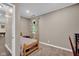 Bedroom features a window, a bed with a floral blanket, and carpeted floor at 685 N Buffalo Hill Rd, Martinsville, IN 46151