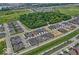 An aerial view showcasing a beautiful residential community near green spaces, trees, and a body of water at 7092 Cherry Creek Blvd, Carmel, IN 46033
