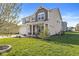 Beautiful view of a two-story home with well-maintained lawn and landscaping at 7901 Apalachee Dr, Indianapolis, IN 46217