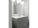 Updated bathroom featuring a stylish vanity, modern fixtures, and clean lines at 8116 Cheswick Dr, Indianapolis, IN 46219