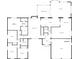 Detailed layout featuring the primary bedroom, kitchen, living room, dining room, and a screened patio at 8842 Rocky Ridge Rd, Indianapolis, IN 46217