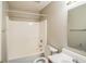 The bathroom includes a shower and tub combination, a toilet, and a sink at 8888 N White Tail N Trl, McCordsville, IN 46055