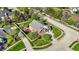 Aerial view of home with a beautiful backyard featuring a fire pit and wood fence at 10715 Hamilton Pass, Fishers, IN 46037