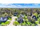 Sprawling aerial view of a neighborhood showcasing mature trees and manicured lawns at 10715 Hamilton Pass, Fishers, IN 46037