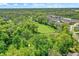 Overhead view of the community and lush golf course surrounded by mature trees and a bright blue sky at 10725 Holliday Farms Blvd, Zionsville, IN 46077