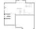 Schematic of the unfinished basement showing the stairs, toilet, and sink locations at 1094 Christopher Ct, Greenwood, IN 46143