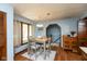 Charming dining room features a window and stylish pendant lighting at 1186 Castle Dr, Franklin, IN 46131