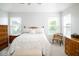 Bright bedroom with a large bed, two side tables and two windows at 13331 Grouse Point Trl, Carmel, IN 46033