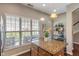 Kitchen island with granite countertop providing space for seating and food preparation at 1352 Middlebury Dr, Westfield, IN 46074