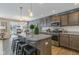Modern kitchen features granite island with bar stool seating and stainless steel appliances at 19600 Atwater Ave, Sheridan, IN 46069